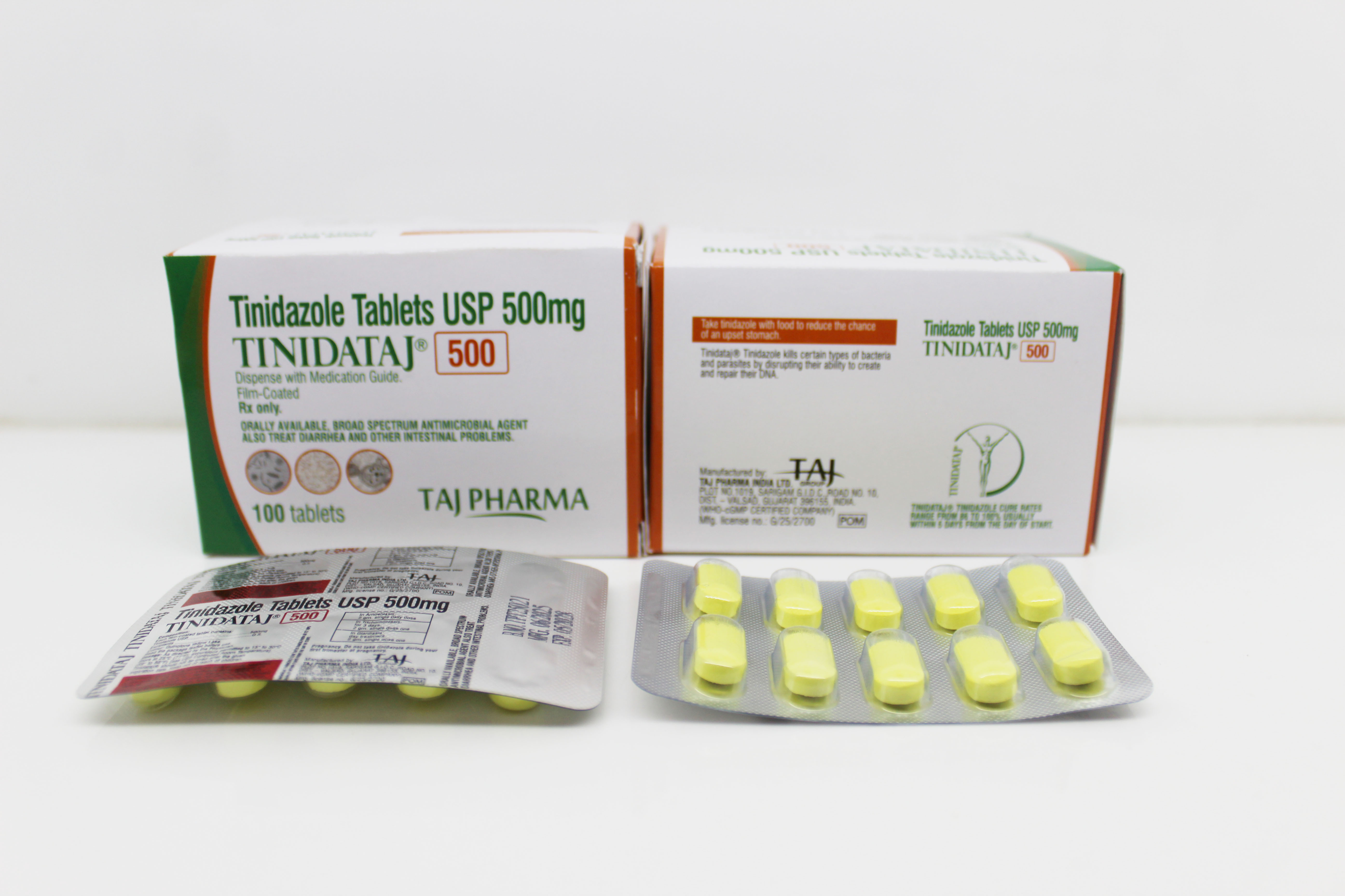 Tinidazole 500mg Tablets - WHO-GMP Certified
